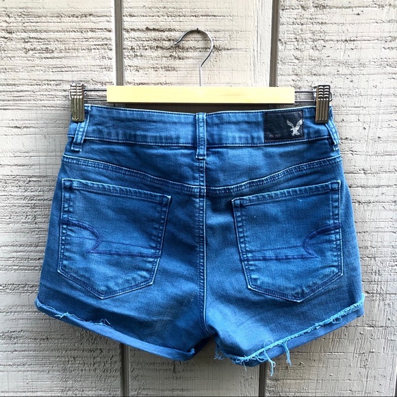 American Eagle Stretchy High Waisted Denim Shorts - Picture 4 of 7